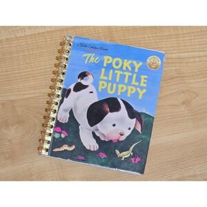 Little Golden Book Upcycled Journal- The Poky Little Puppy- 40+ Pages- Handmade